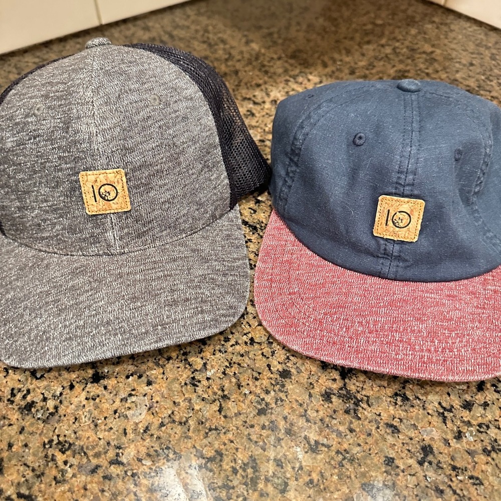 Tentree Cork Patch Hat Lot of 2 Snapback Trucker Cap L/XL & Strapback OSFA